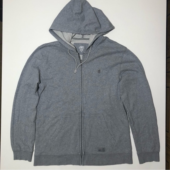 IZOD Hoodie Mens Medium Grey Lightweight Saltwater Relaxed Classics - Picture 1 of 12